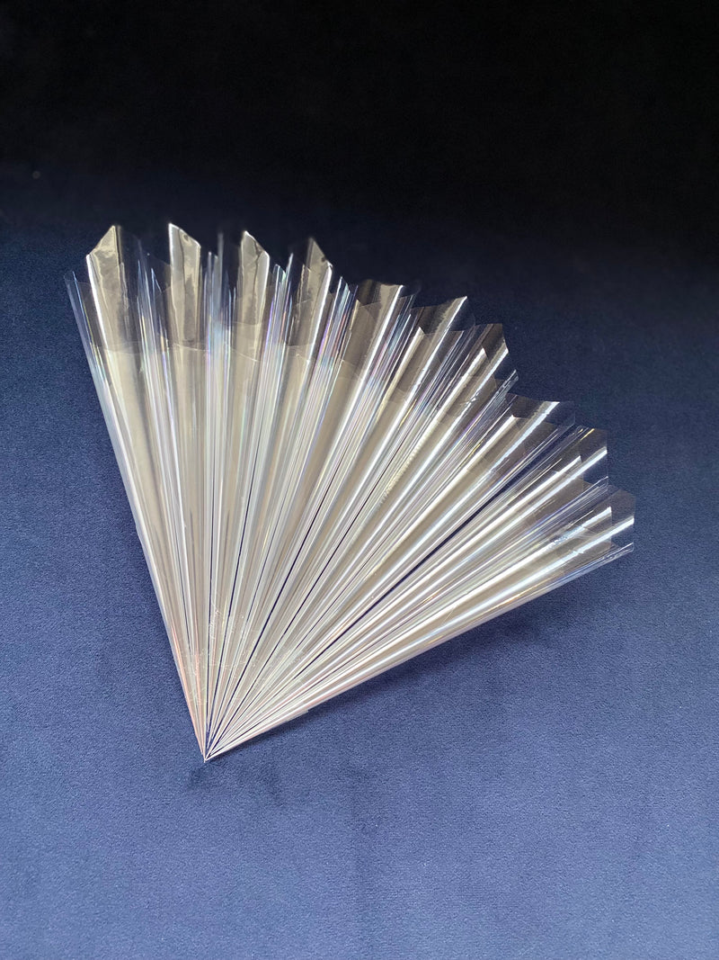 Empty Cellophane Rolled Cones